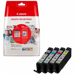 Комплект картриджів CLI-481 блакитний, пурпуровий, жовтий + папір 50 арк Canon (2101C004) Комплект картриджів CLI-481 блакитний, пурпуровий, жовтий + папір 50 арк Canon (2101C004)