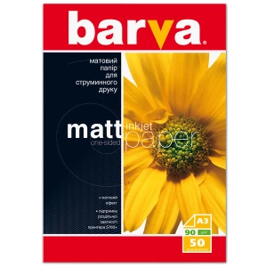 Фотопапір матовий 90 г/м2, A3, 50 арк Original Barva (IP-A090-003) Фотопапір матовий 90 г/м2, A3, 50 арк Original Barva (IP-A090-003)