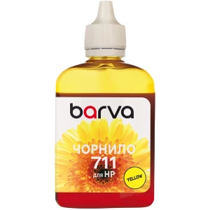 Чорнило для HP 711 Y спеціальне 100 мл, водорозчинне, жовте Barva (H711-856) Чорнило для HP 711 Y спеціальне 100 мл, водорозчинне, жовте Barva (H711-856)
