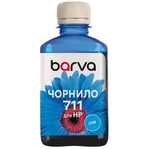Чорнило для HP 711 C спеціальне 180 мл, водорозчинне, блакитне Barva (H711-858) Чорнило для HP 711 C спеціальне 180 мл, водорозчинне, блакитне Barva (H711-858)