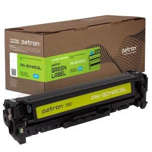 Картридж сумісний HP 304A (CC531A) Green Label, блакитний Patron (PN-304ACGL) Картридж сумісний HP 304A (CC531A) Green Label, блакитний Patron (PN-304ACGL)