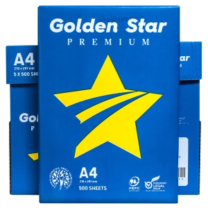 Папір офісний А4, 75 г/м2, 500 арк, клас С Golden Star IK (907502) Папір офісний А4, 75 г/м2, 500 арк, клас С Golden Star IK (907502)