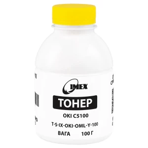 Тонер Oki C5100 флакон, 100 г, жовтий Imex (TSM-OML-Y-100) Тонер Oki C5100 флакон, 100 г, жовтий Imex (TSM-OML-Y-100)