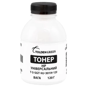 Тонер HP універсальний флакон, 120 г GoldenGreen (TSM-HJ-301H-120) Тонер HP універсальний флакон, 120 г GoldenGreen (TSM-HJ-301H-120)