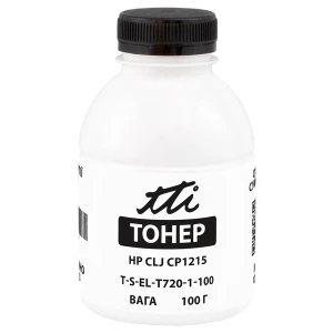 Тонер HP CLJ CP1215 флакон, 100 г, чорний TTI (TSM-T720-1-100) Тонер HP CLJ CP1215 флакон, 100 г, чорний TTI (TSM-T720-1-100)