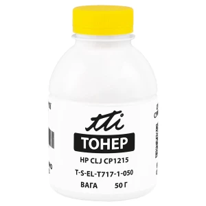 Тонер HP CLJ CP1215 флакон, 50 г, жовтий TTI (TSM-T717-1-050) Тонер HP CLJ CP1215 флакон, 50 г, жовтий TTI (TSM-T717-1-050)