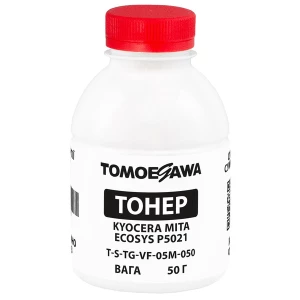 Тонер Kyocera Mita Ecosys P5021 флакон, 50 г, пурпуровий Tomoegawa (TSM-VF-05M-050) Тонер Kyocera Mita Ecosys P5021 флакон, 50 г, пурпуровий Tomoegawa (TSM-VF-05M-050)