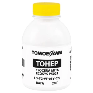 Тонер Kyocera Mita Ecosys P5021 флакон, 20 г, жовтий Tomoegawa (TSM-VF-05Y-020) Тонер Kyocera Mita Ecosys P5021 флакон, 20 г, жовтий Tomoegawa (TSM-VF-05Y-020)