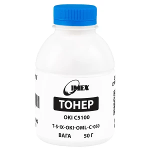 Тонер Oki C5100 флакон 50 г, блакитний (OML) Imex (TSM-OML-C-50) Тонер Oki C5100 флакон 50 г, блакитний (OML) Imex (TSM-OML-C-50)