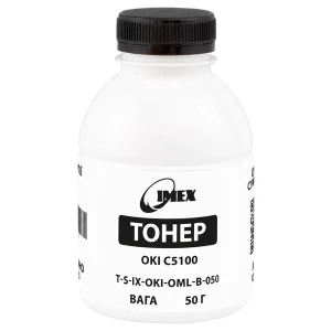 Тонер Oki C5100 флакон 50 г, чорнийй (OML) Imex (TSM-OML-K-050) Тонер Oki C5100 флакон 50 г, чорнийй (OML) Imex (TSM-OML-K-050)
