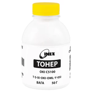 Тонер Oki C5100 флакон 50 г, жовтий (OML) Imex (TSM-OML-Y-050) Тонер Oki C5100 флакон 50 г, жовтий (OML) Imex (TSM-OML-Y-050)