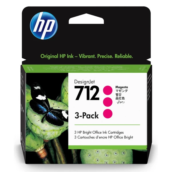 Картридж №712 3-Pack пурпурный HP (3ED78A)