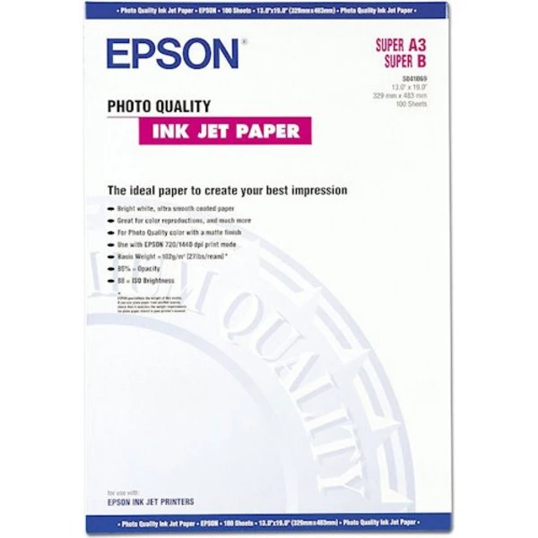 Бумага Photo Quality Ink Jet Paper A3+, 100 л Epson (C13S041069)