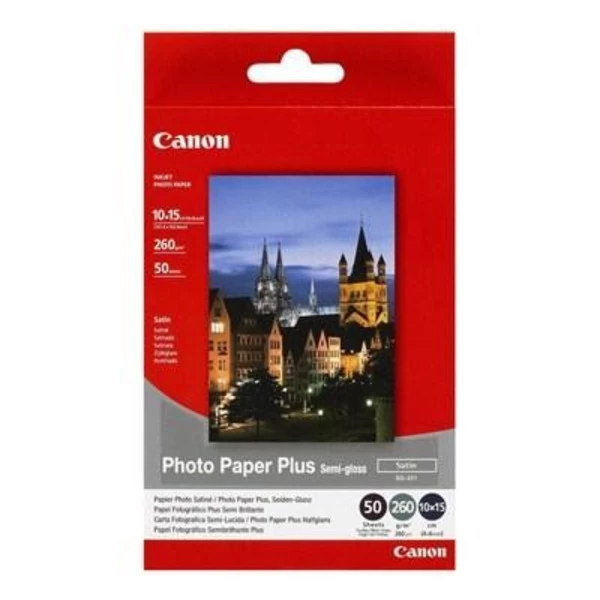 Фотопапір SG-201 Photo Paper Plus Semi-gloss 260 г/м2, 10x15 см, 50 арк Canon (1686B015)