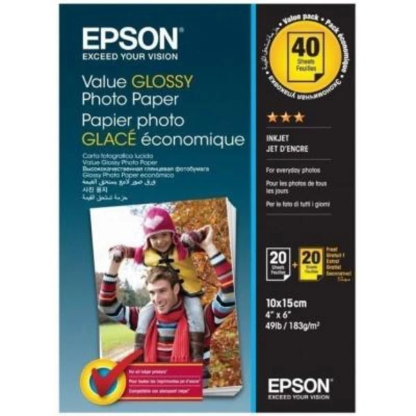 Фотобумага Value Glossy 10x15 см, 2х20 л Epson (C13S400044)