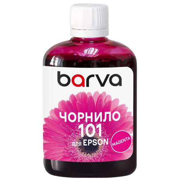 Чорнило для Epson 101 M спеціальне 100 мл, водорозчинне, пурпурове Barva (E101-600) - Фото 1 