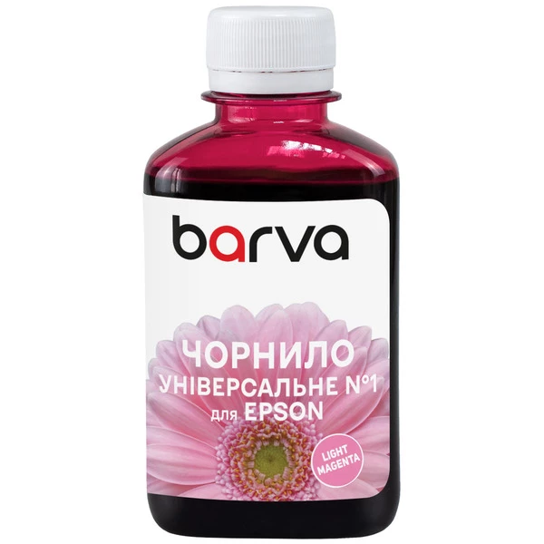 Чорнило для Epson універсальне №1 180 г, водорозчинне, світло-пурпурове Barva (EU1-750) - Фото 1 