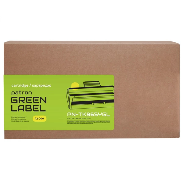 Тонер-картридж сумісний Kyocera Mita TK-865Y жовтий Green Label Patron (PN-TK865YGL)