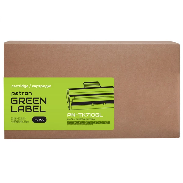 Тонер-картридж сумісний Kyocera Mita TK-710 Green Label Patron (PN-TK710GL) - Фото 1 