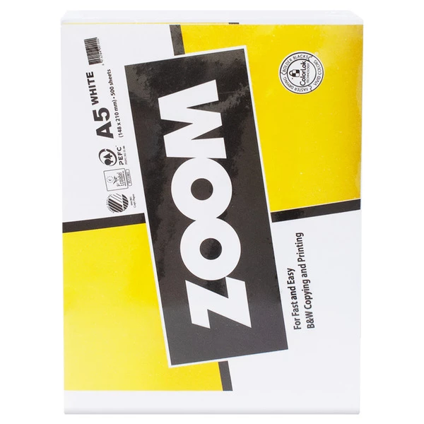 Папір офісний A5, 80г/м, 500 арк, Клас С, Zoom Storaenso (ZOOM-A5-500)