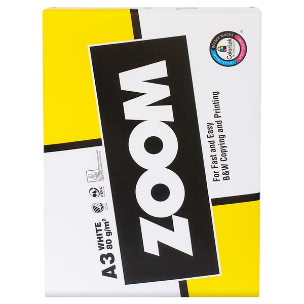 Бумага офисная A3, 80г/м, 500 л, Класс С, Zoom Storaenso (ZOOM-A3-500)