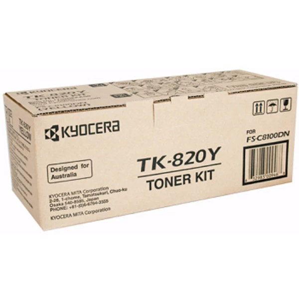 Тонер-картридж TK-820 желтый Kyocera Mita (1T02HPAEU0)