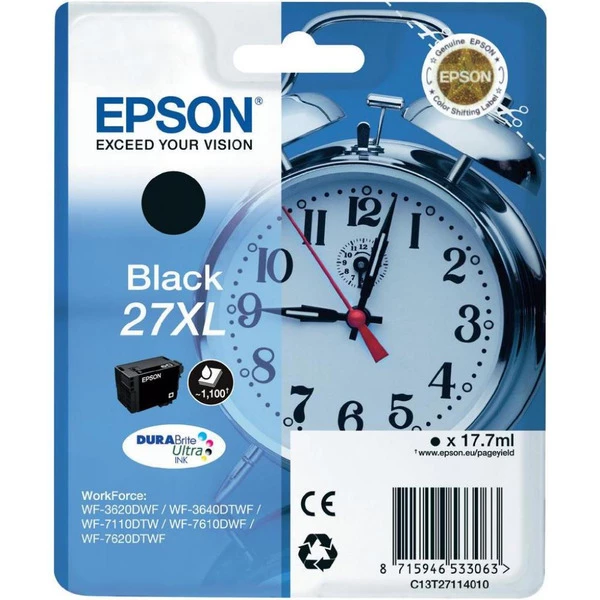 Картридж №27 черный Epson XL (C13T27114020)