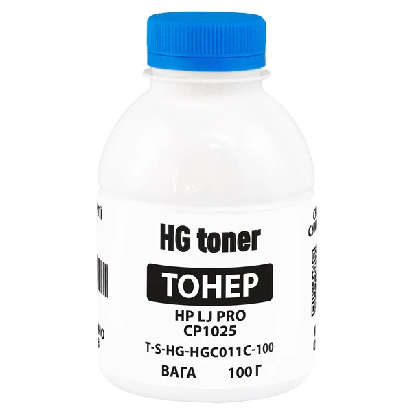 Тонер HP LJ Pro CP1025 флакон, 100 г, блакитний HG toner (TSM-HGC011C-100)