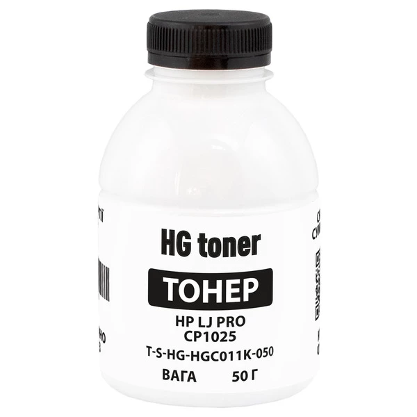 Тонер HP LJ Pro CP1025 флакон, 50 г, черный HG toner (TSM-HGC011K-050)
