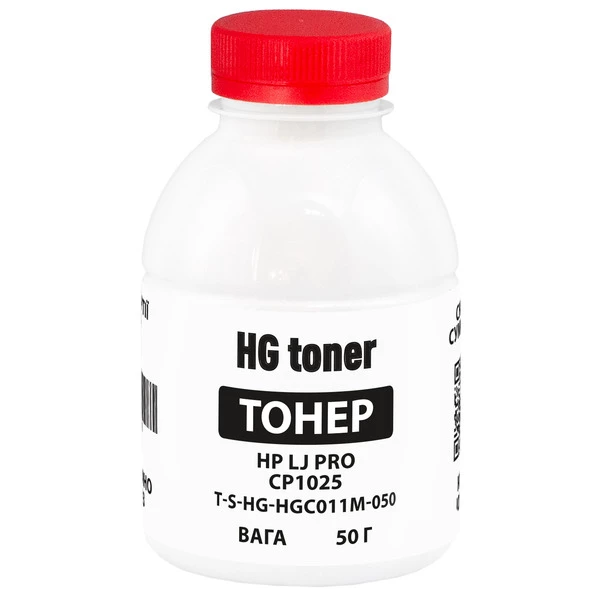 Тонер HP LJ Pro CP1025 флакон, 50 г, пурпурный HG toner (TSM-HGC011M-050)