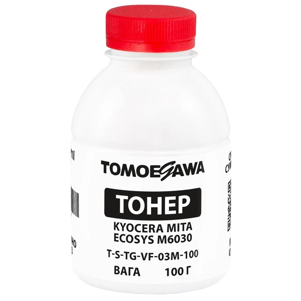 Тонер Kyocera Mita Ecosys M6030 флакон, 100 г, пурпурный Tomoegawa (TSM-VF-03M-100)