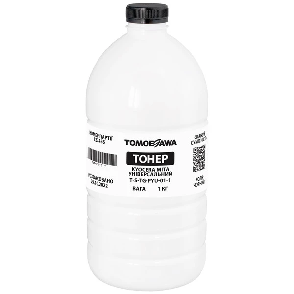 Тонер Kyocera Mita универсальный флакон, 1 кг Tomoegawa (TSM-PYU-01-1)