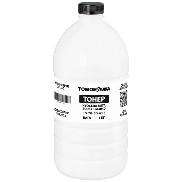 Тонер Kyocera Mita Ecosys M3040 флакон, 1 кг Tomoegawa (TSM-ED-43-1)