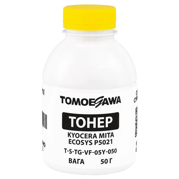 Тонер Kyocera Mita Ecosys P5021 флакон, 50 г, жовтий Tomoegawa (TSM-VF-05Y-050)