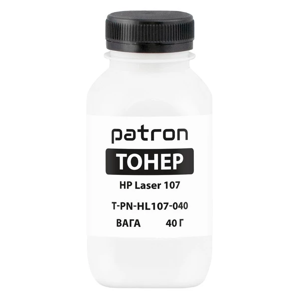 Тонер HP Laser 107 флакон, 40 г Patron (PN-HL107-040)