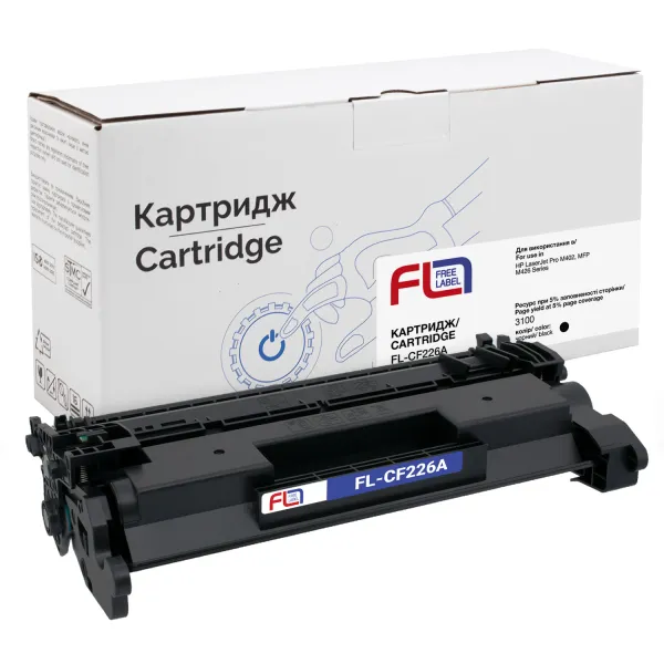 Картридж сумісний HP 26A (CF226A) Free Label (FL-CF226A)