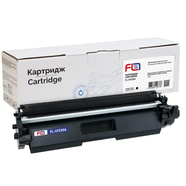 Тонер-картридж сумісний HP 30A (CF230A) Free Label (FL-CF230A)