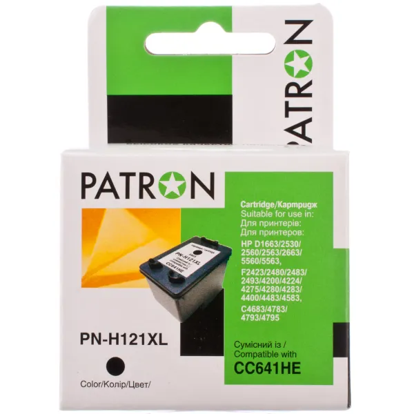 Картридж сумісний HP 121XL (CC640HE/CC641HE) 600 арк, чорний Patron (PN-H121BXL) - Фото 4