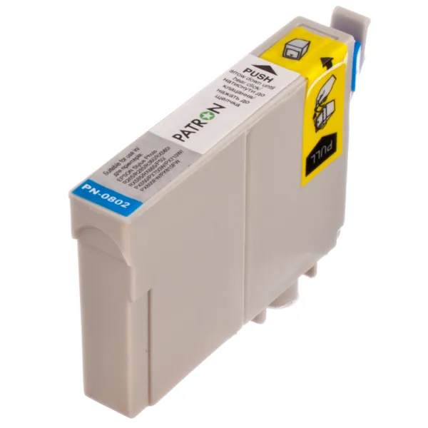 Картридж совместимый Epson T0802 (C13T08024010/C13T08024011) 935 стр, голубой Patron (PN-0802) - Фото 3