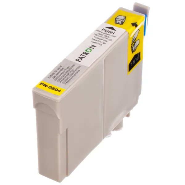 Картридж совместимый Epson T0804 (C13T08044010/C13T08044011) 620 стр, желтый Patron (PN-0804) - Фото 2