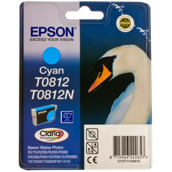 Картридж T08124A/T11124A блакитний Epson (C13T11124A10) - Фото 3