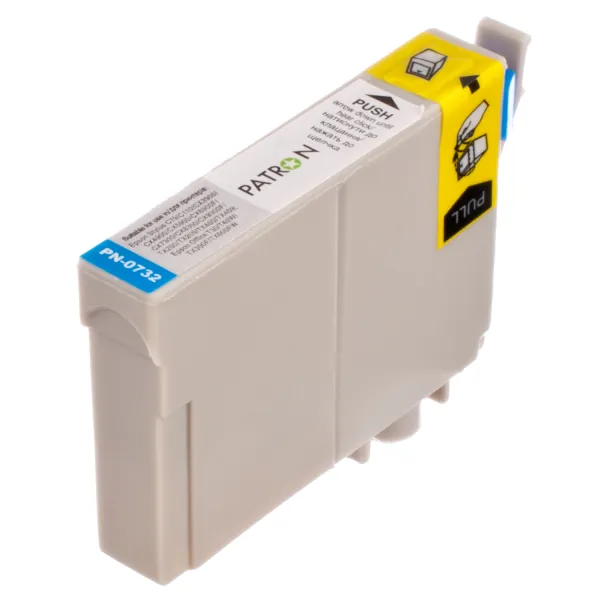Картридж сумісний Epson T0732/T1052 360 арк, блакитний Patron (PN-0732) - Фото 3