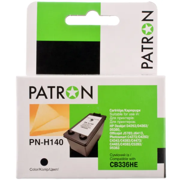 Картридж совместимый HP 140XL (CB335HE/CB336HE) 1000 стр, черный Patron (PN-H140XL) - Фото 6