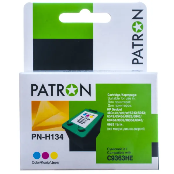 Картридж сумісний HP 134 (C9363HE) 560 арк, триколірний Patron (PN-H134) - Фото 4