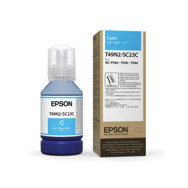 Чернила SC-F500 голубые Epson (C13T49N200) - Фото 2