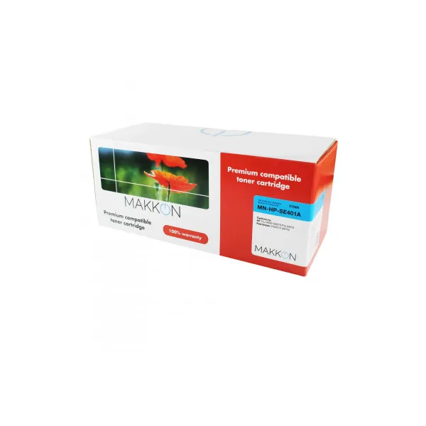Картридж сумісний HP LJ CE401A блакитний Makkon (SE401A) - Фото 2