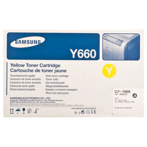 Тонер-картридж CLP-Y660B желтый Samsung (CLP-Y660B) - Фото 4