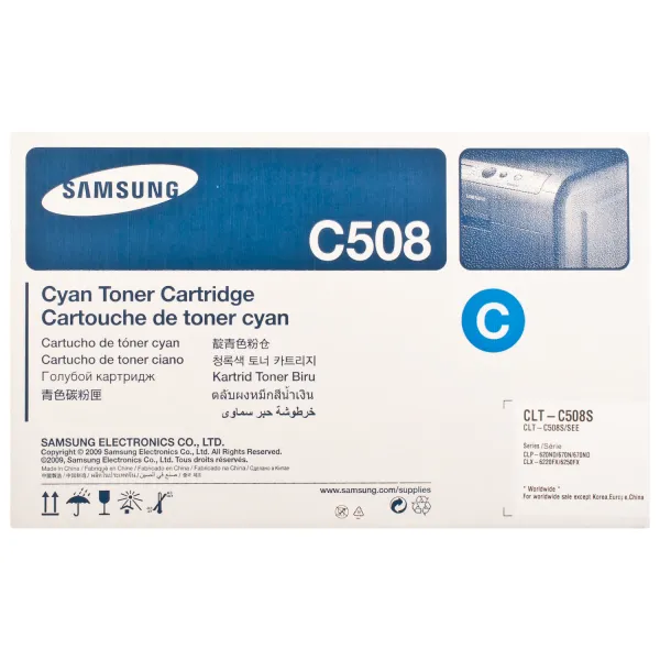 Тонер-картридж CLT-C508S голубой Samsung (SU067A) - Фото 2