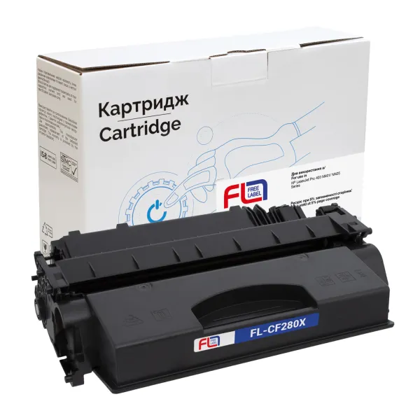 Картридж совместимый HP 80X (CF280X) Free Label (FL-CF280X)