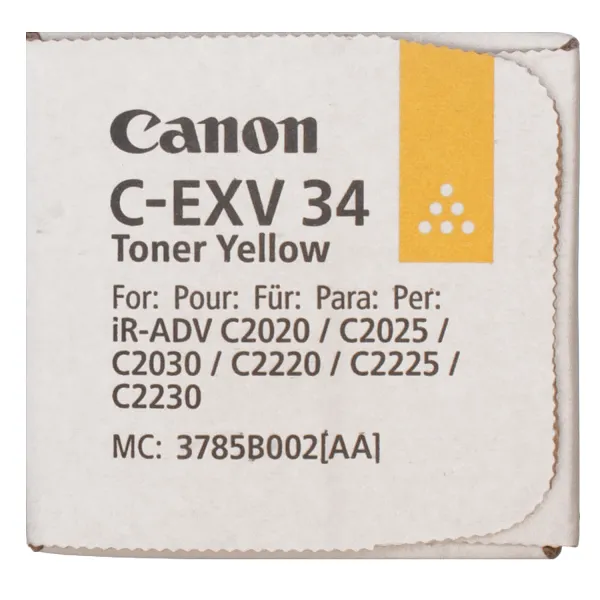 Тонер-картридж C-EXV34 желтый Canon (3785B002) - Фото 2